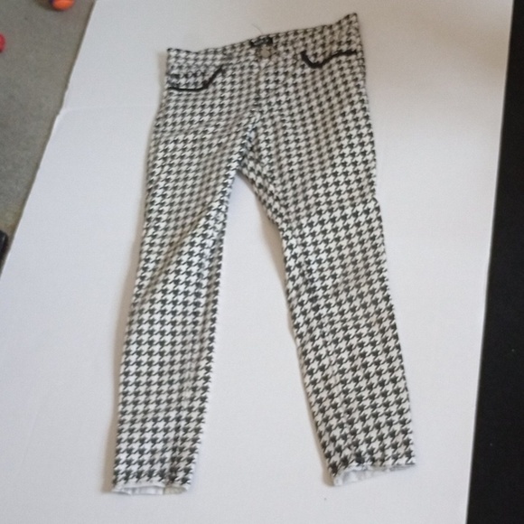 Size 6 Allen B Houndstooth Skinny Jeans Punk Goth Pants Cosplay Emo Y2K - Picture 9 of 11